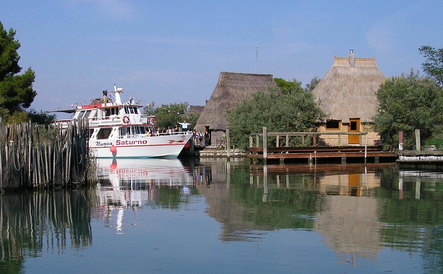 Casoni, the characteristic huts used by fishermen